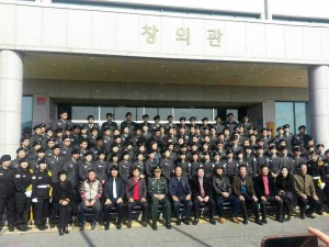 ▲김해대학교 2014년도 입학식이 2월 28일 거행됐다. 